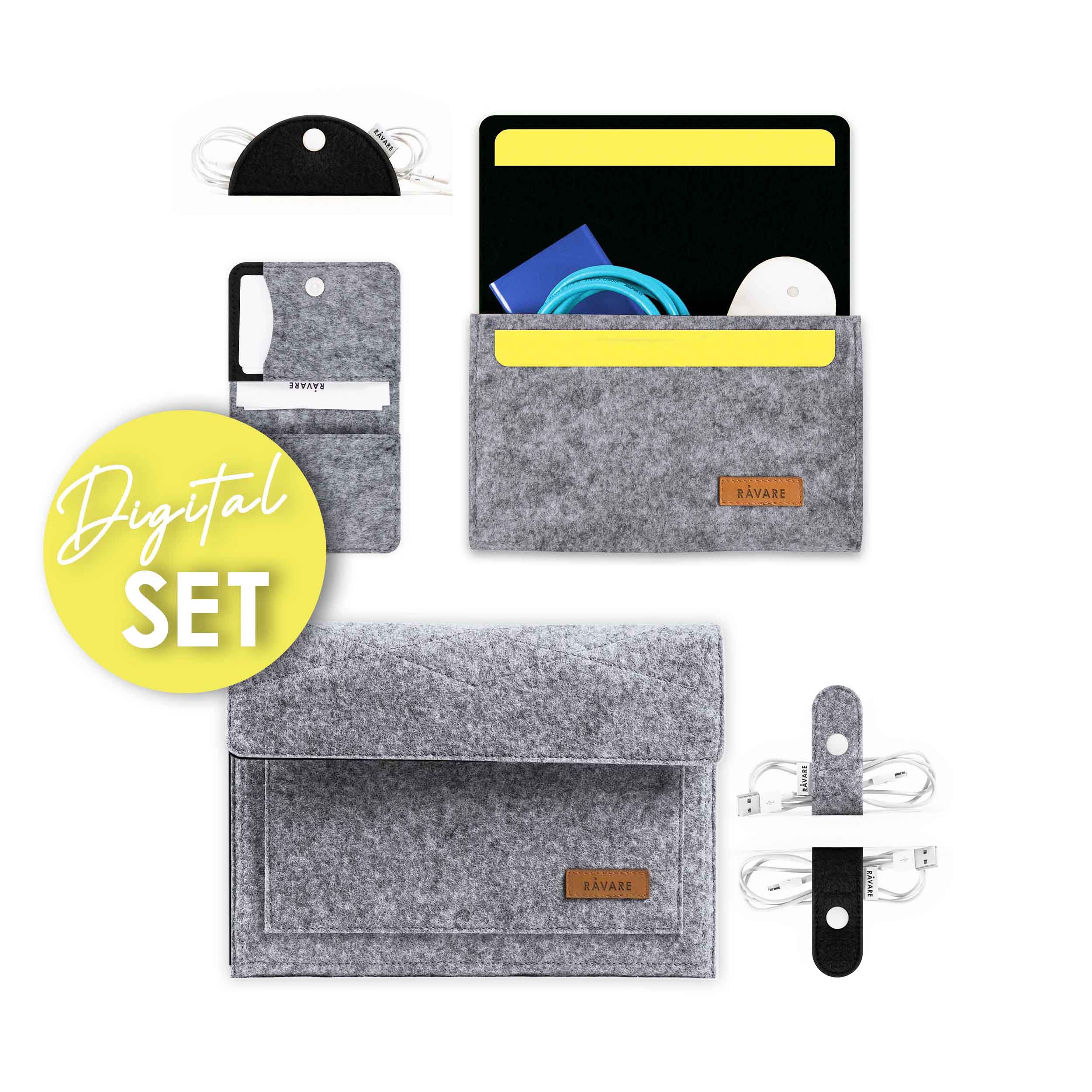 Produktset DIGITAL hellgrau-schwarz – Bild 1